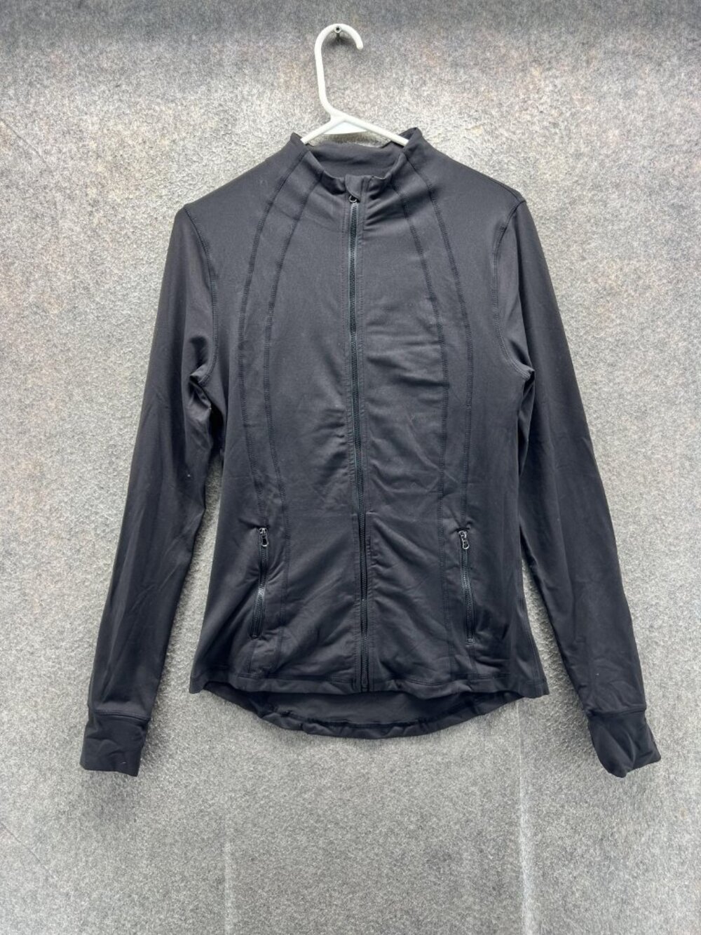 Eastern Mountain Sports Jacket Womens Medium Black Techwick Full Zip Running